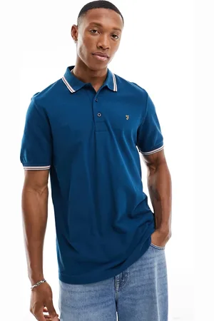Farah Alvin tipped collar polo shirt in