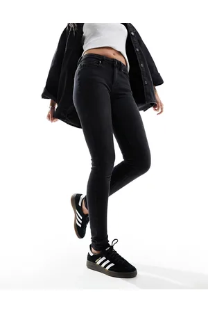 ONLY Blush mid waist skinny jeans in black
