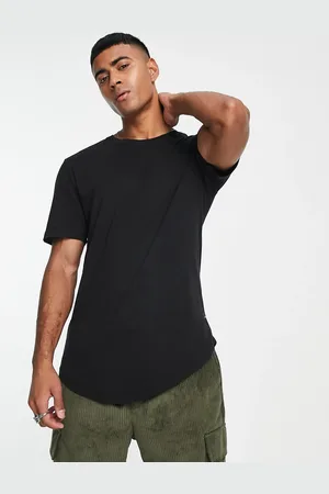 Only & Sons Longline t-shirt with curved hem in