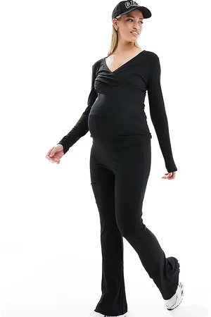 Mama;licious Mamalicious Maternity flared over the bump jersey pants in (part of a set)