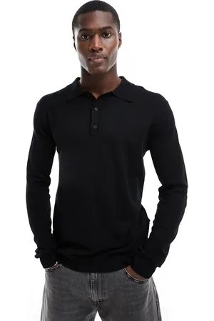 Only & Sons Knitted long sleeve polo in