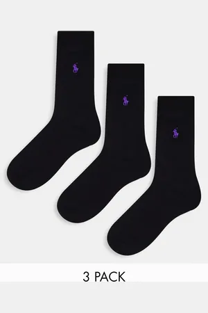 Ralph Lauren 3 pack egyptian cotton socks in with pony logo