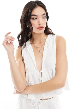 Iisla & Bird Tie front beach waistcoat in (part of a set)