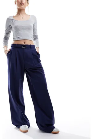 Stradivarius Belted wide leg pants in