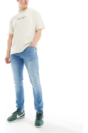Only & Sons Loom slim fit jeans in light wash blue-Grey