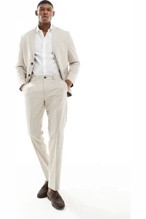 SELECTED Slim fit suit pants in beige-Neutral