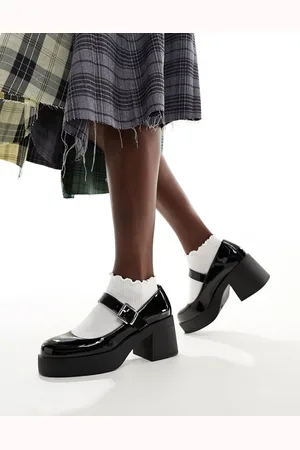 ASOS Sebastian chunky mary jane heeled shoes in patent