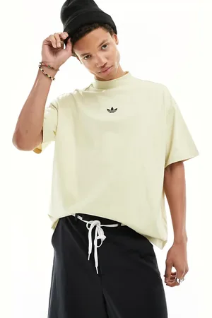 adidas Unisex basketball high neck t-shirt in sandy -Neutral