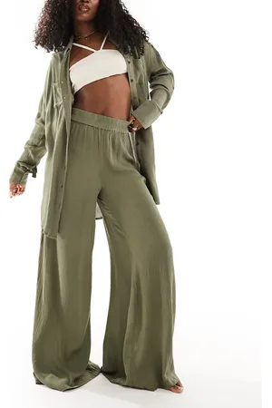 South Beach Oversized beach pants in -Green