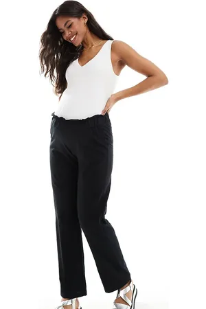 Mama;licious Mamalicious Maternity under the bump lightweight summer wide leg pants in