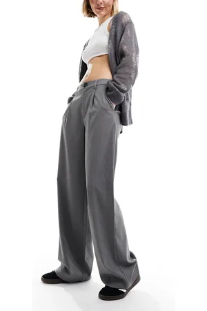 Stradivarius Tailored wide leg dad pants in