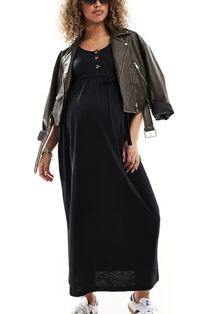 Mama;licious Mamalicious Maternity 2 function nursing button through maxi sundress in
