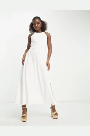 Forever New Cut out waist maxi dress in -White