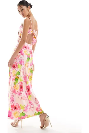 Bardot Satin slip midi dress in