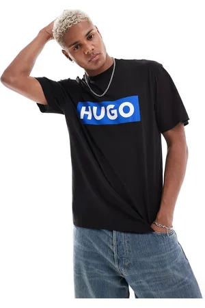 Hugo Blue Relaxed logo tee in