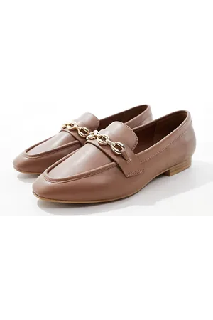 ASOS Macaroon chain loafers in -Brown
