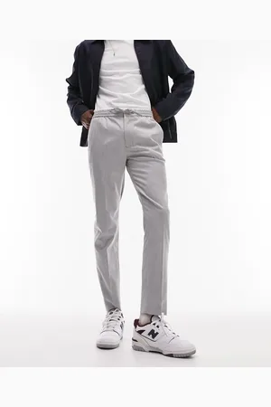 Topman Skinny smart pants with elastic waistband in light