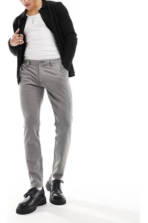Only & Sons Smart tapered fit pants in light grey