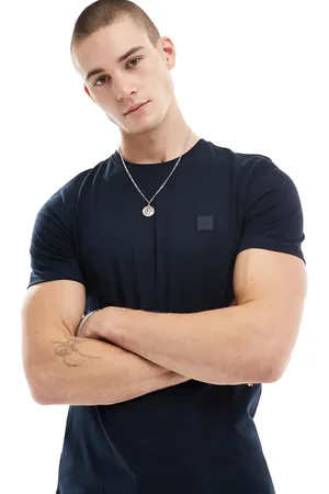 HUGO BOSS Tales box logo t-shirt in navy-Blue