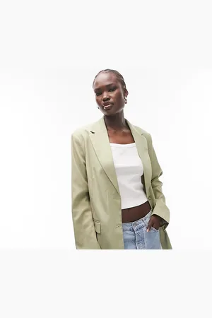 Topshop Straight jacket in (part of a set)-No colour