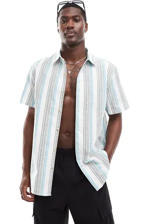ASOS Relaxed shirt in pattern stripe