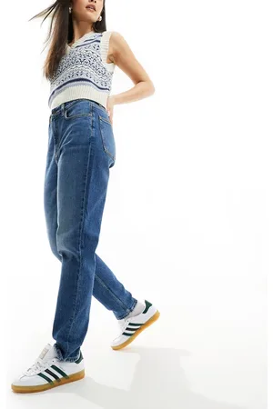 Hugo Blue Mom jeans in mid blue