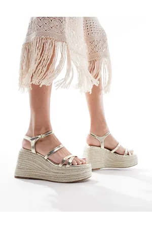 Schuh Exclusive Vienna strappy espadrille wedges in