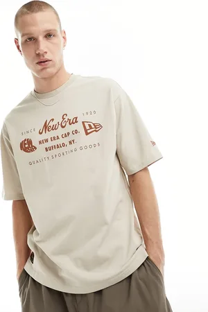 New Era Front print t-shirt in -White