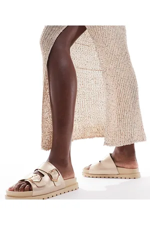 London Rebel Double strap footbed sandals in