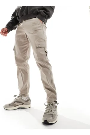 ASOS Tapered cargo pants in -Neutral