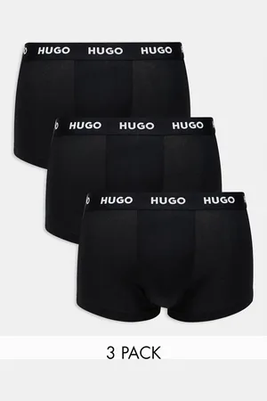 HUGO BOSS HUGO Bodywear 3 pack trunks in with logo waistband