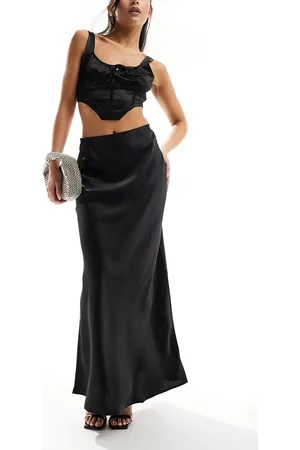 Y.A.S Satin bias cut maxi skirt in