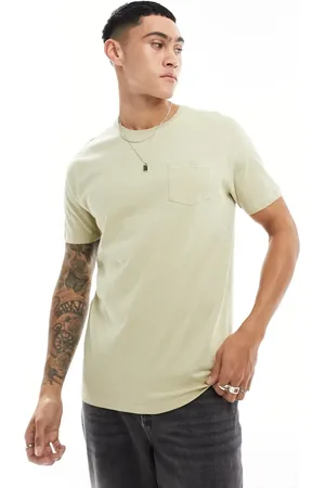 Brave Soul Crew neck pocket t-shirt in pale olive