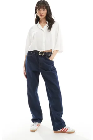 ONLY Lightweight cropped boxy shirt in white