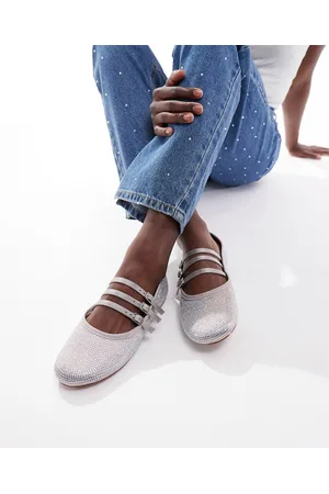 ASOS Libra embellished mary jane flats in