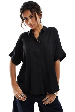 Monki Oversized boxy blouse in