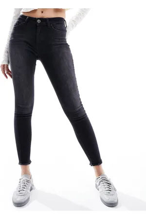 ONLY Ankle length skinny jeans in black