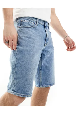 Calvin Klein Regular denim shorts in light wash-Blue