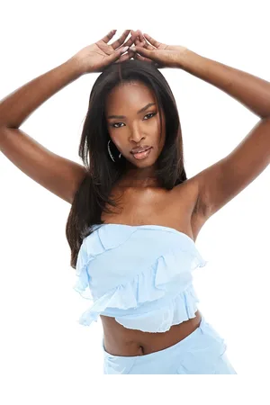 In The Style Bandeau frill top in (part of a set)