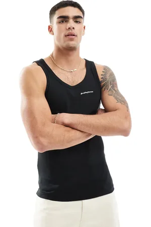 Good For Nothing Ribbed branded singlet in