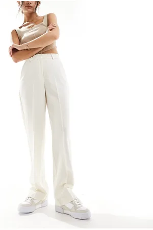 JJXX Mary high waisted tailored pants in white