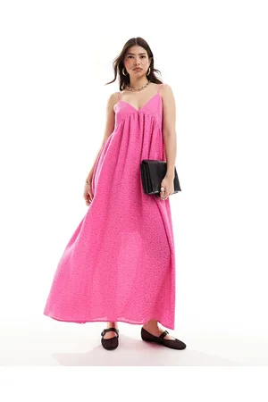 SELECTED Femme structured maxi cami dress in pink