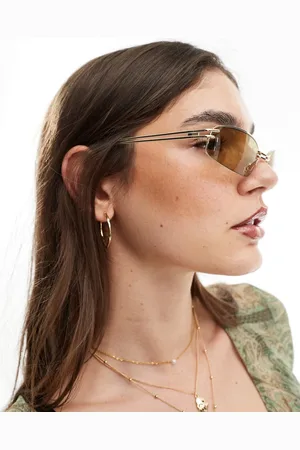 Aire Helix narrow metal sunglasses in