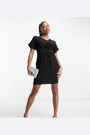Closet Belted tulip mini dress in