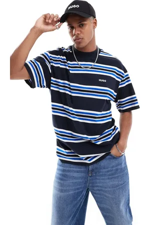 Hugo Blue Oversized t-shirt in blue stripe
