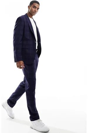 ASOS Slim shadow check suit pants in