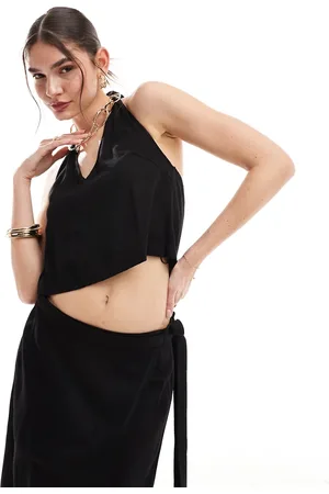 JJXX Linen look halterneck top in (part of a set)