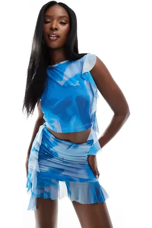 Missyempire Missy Empire mesh crop top in multi (part of a set)