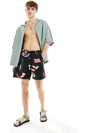Carhartt Slater dinner print swim shorts in