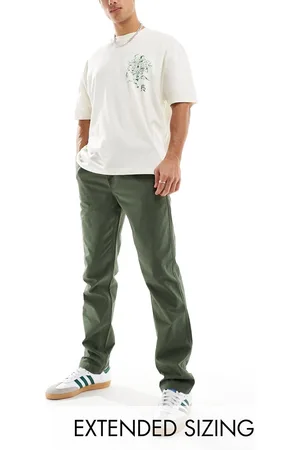 ASOS Straight fit ripstop pants in -Green